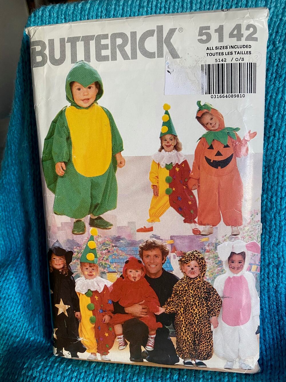 Butterick Sewing pattern 5142 clown bunny witch turtle costume
